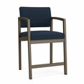 Lesro Lenox Steel Hip Chair Metal Frame, Bronze, RF Blueberry Upholstery LS1161